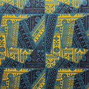 Traditional Tattoo Rectangle & Triangle Geometric Cotton Fabric| Islands Fabric