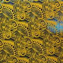 Palm Leaves Traditional Tattoo Polyester Foil | Islands Fabric