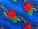Hibiscus Tribal Polynesian Tattoo Peachskin (Polyester) Fabric | Islands Fabric