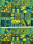 Traditional Polynesian Tapa Design Polyester Fabric | Islands Fabric