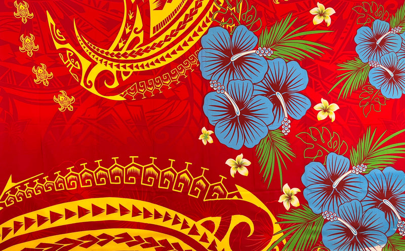 Hibiscus Traditional Tattoo Sarong