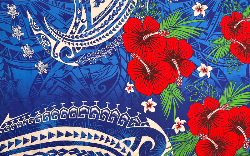 Hibiscus Traditional Tattoo Sarong