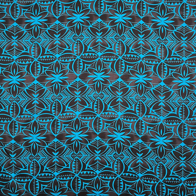 Traditional Polynesian Geometric Design Light Barkcloth Fabric| Islands Fabric