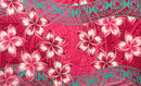 Plumeria Double Border Polyester Sarong | Islands Fabric