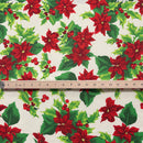 Holly Poinsettia Classic Polyester Fabric | Islands Fabric