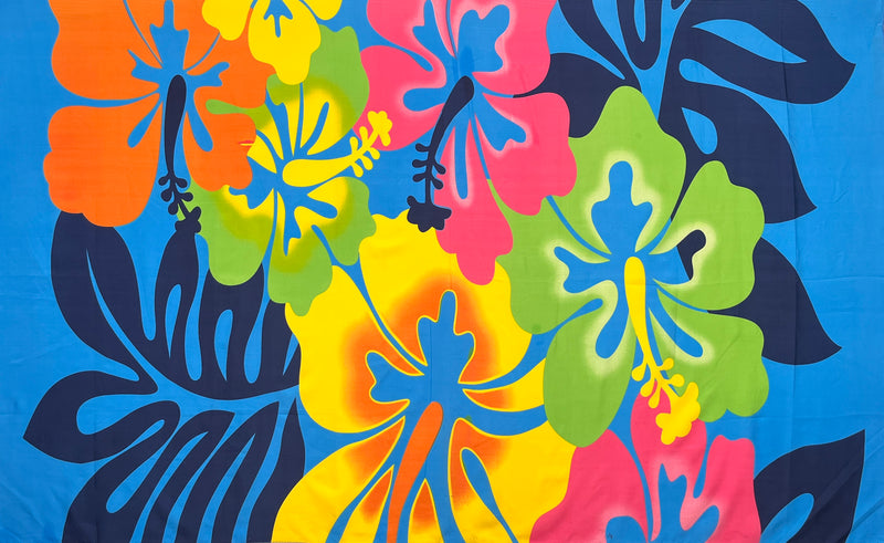 Hibiscus Airbrush Flower Sarong | Islands Fabric