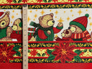 Poinsettia Bears Polyester Fabric | Islands Fabric