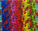 Polynesian Tribal Tattoo Design Rayon Fabric | Islands Fabric