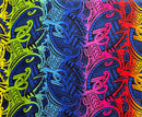 Polynesian Tribal Tattoo Design Rayon Fabric | Islands Fabric