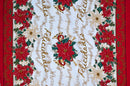 Musical Poinsettia Celebration Polyester Fabric | Islands Fabric