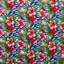 Hibiscus Floral Print Polyester Fabric | Islands Fabric