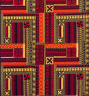 Polynesian Geometric Symmetrical design Peachskin Fabric | Islands Fabric