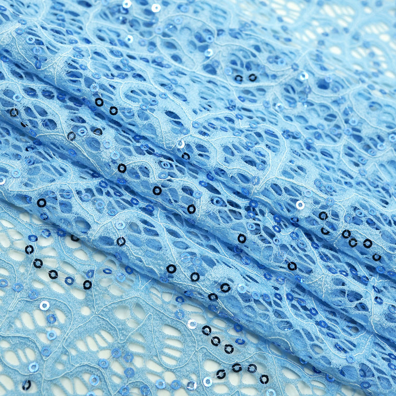 Isabelle Stretch Lace Sequin Fabric | Blue Moon Fabrics
