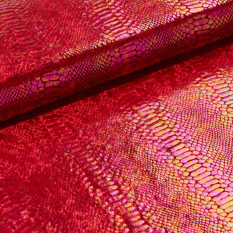 Illusion Anaconda Foil Printed Stretch Velvet Fabric | Blue Moon Fabrics