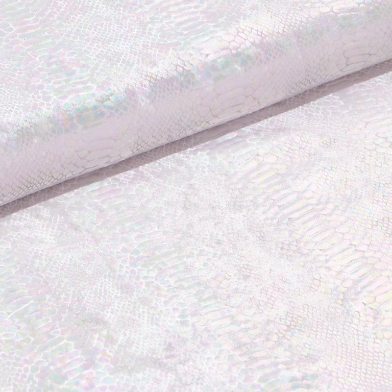 Illusion Anaconda Foil Printed Stretch Velvet Fabric | Blue Moon Fabrics