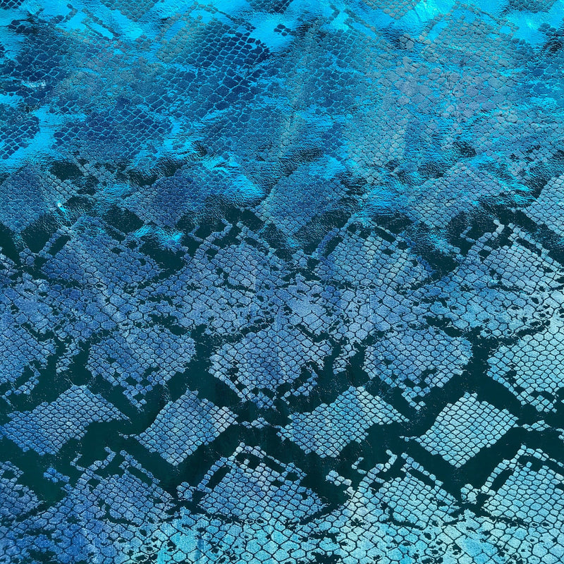 Jungle Cobra Foil Printed Stretch Velvet Fabric | Blue Moon Fabrics