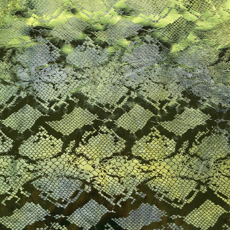 Jungle Cobra Foil Printed Stretch Velvet Fabric | Blue Moon Fabrics