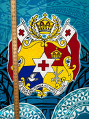 2nd measurement of Kingdom of Tonga Seal Plumeria Tattoo Design Sarong