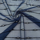 Linear Flocked Stretch Mesh Fabric | Blue Moon Fabrics