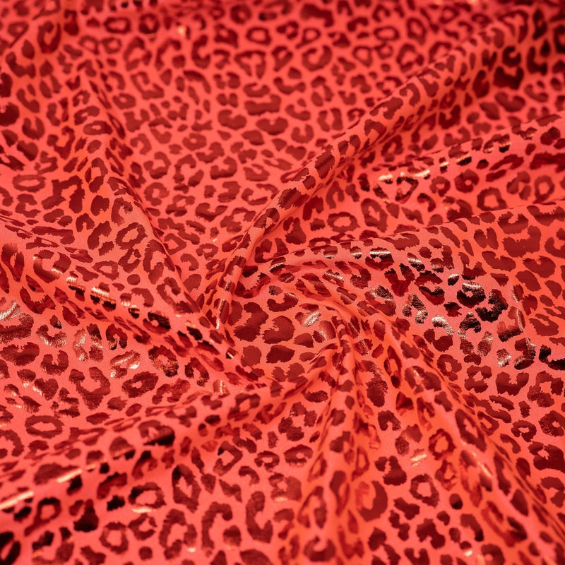 Loud Leo Foil Printed Spandex Fabric | Blue Moon Fabrics
