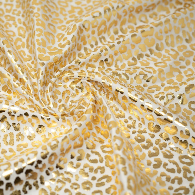 Loud Leo Foil Printed Spandex Fabric | Blue Moon Fabrics