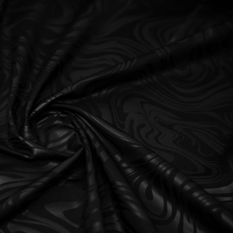 Marble Foil Printed Nylon Spandex Superflex Fabric | Blue Moon Fabrics