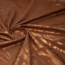 Marble Foil Printed Nylon Spandex Superflex Fabric | Blue Moon Fabrics