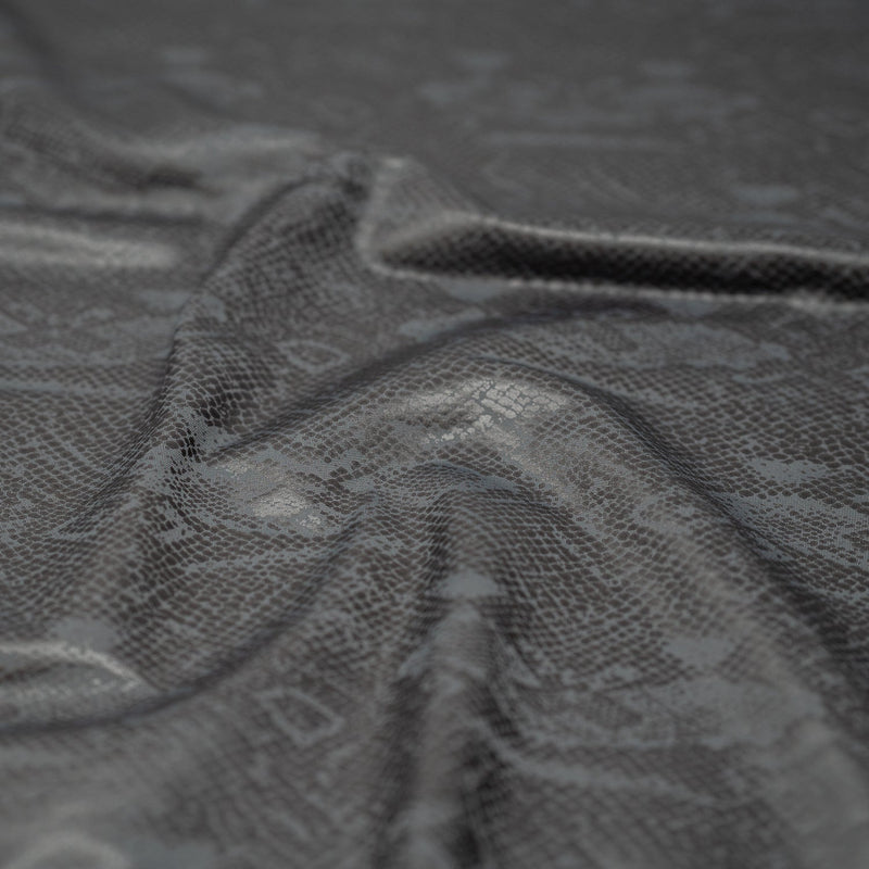 Medusa Snake Skin Foil Printed Spandex Fabric | Blue Moon Fabrics