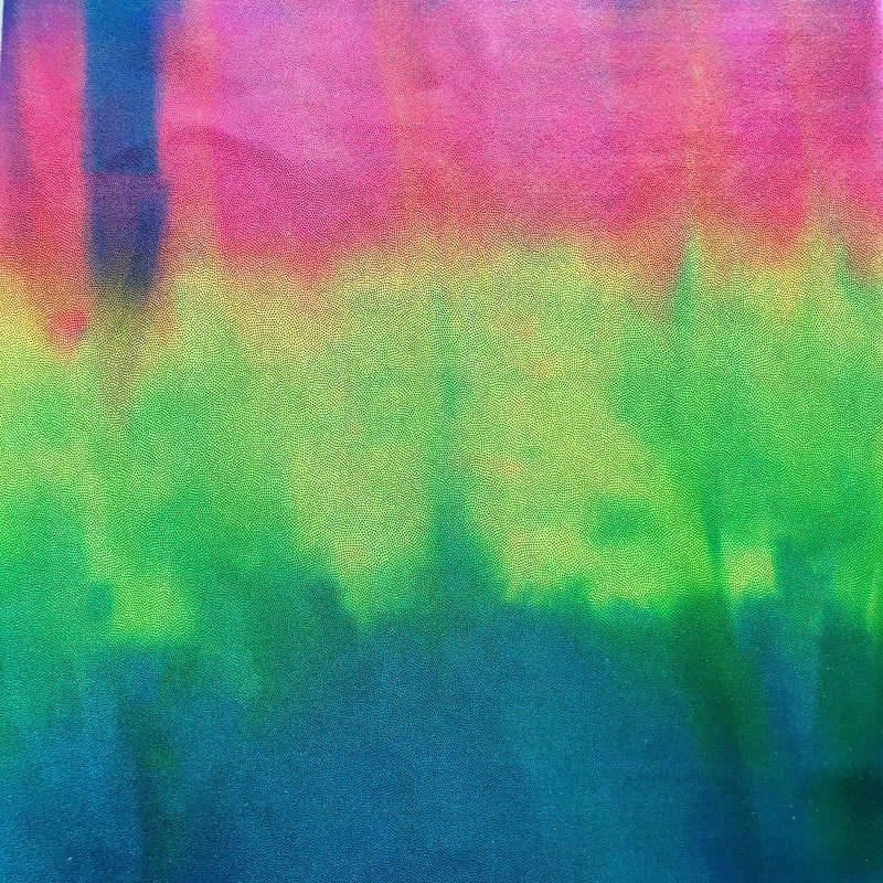 Midnight Blue Tie Dyed Foiled Spandex Fabric | Blue Moon Fabrics
