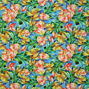 Royal Bouquet Printed Spandex | Blue Moon Fabrics