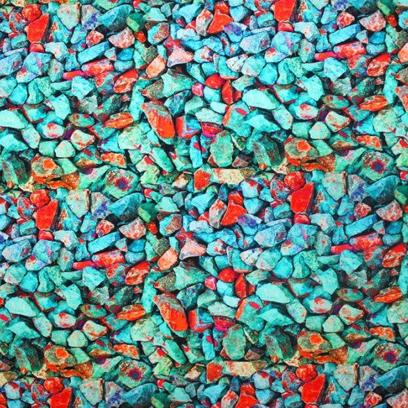 Energetic Rocks Printed Spandex | Blue Moon Fabrics