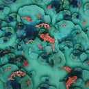Koi Lake Printed Spandex Fabric | Blue Moon Fabrics