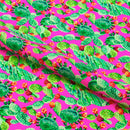 Cactus Leaves Printed Spandex Fabric | Blue Moon Fabrics