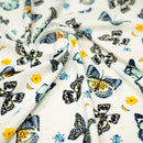 Butterflies and Ladybugs Printed Spandex Fabric | Blue Moon Fabrics