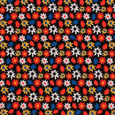 Pop Art Flowers Printed Spandex Fabric | Blue Moon Fabrics