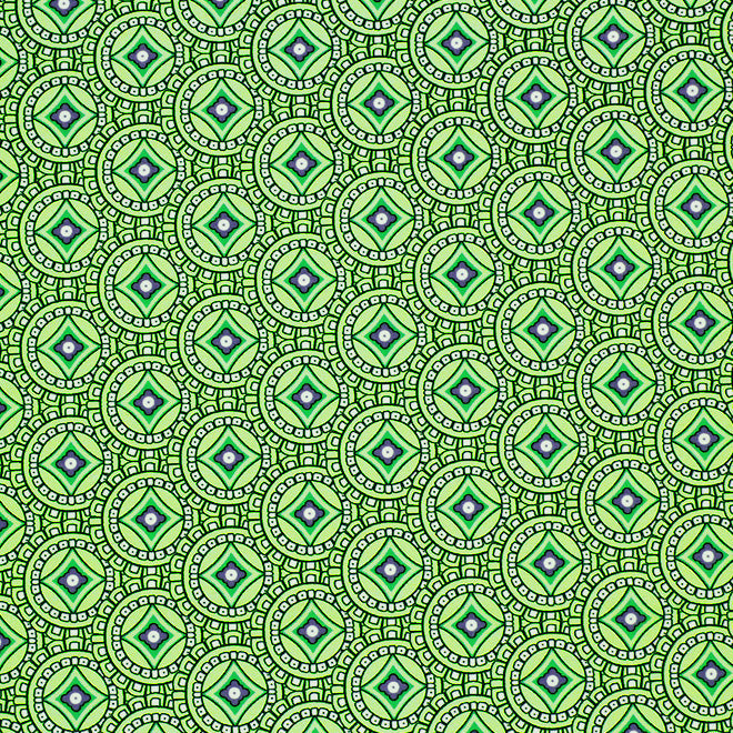 Mosaic Tile Printed Spandex Fabric | Blue Moon Fabrics