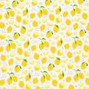 Lemony Lemons Printed Spandex Fabric | Blue Moon Fabrics