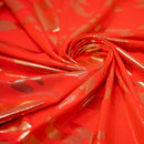 Neon Nugi Foil Printed Cationic Spandex Fabric | Blue Moon Fabrics