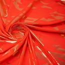 Neon Nugi Foil Printed Cationic Spandex Fabric | Blue Moon Fabrics