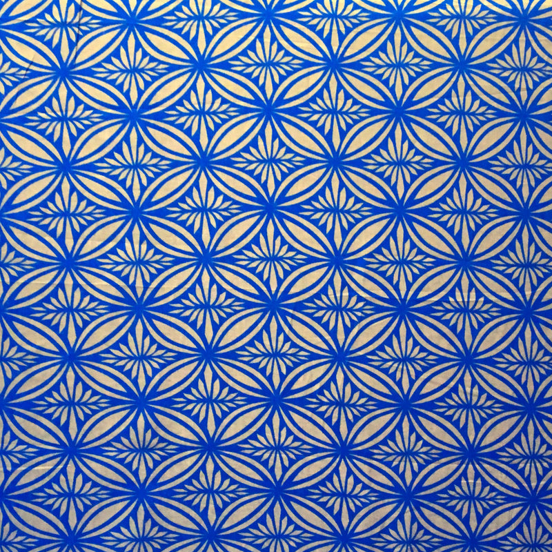 Tapa Flower Print Poly Linen Fabric | Islands Fabric
