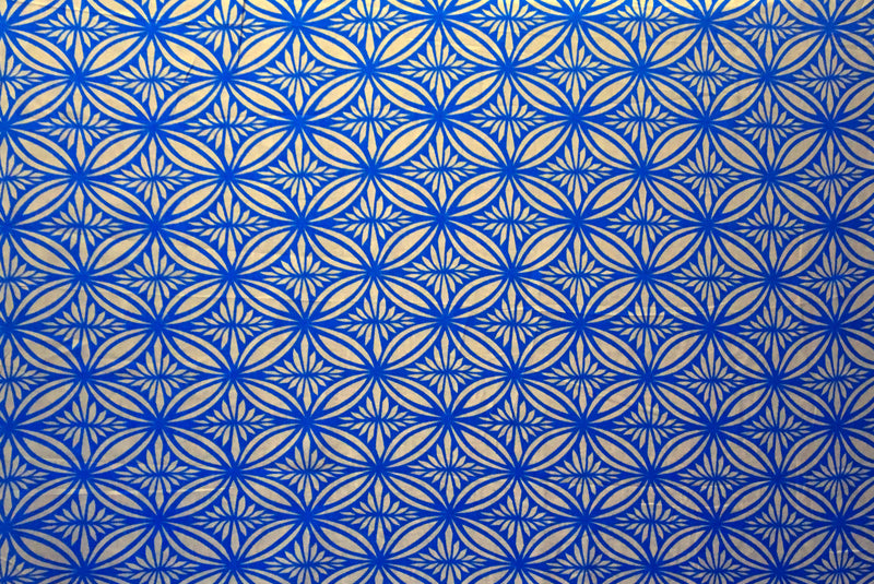 Tapa Flower Print Poly Linen Fabric | Islands Fabric