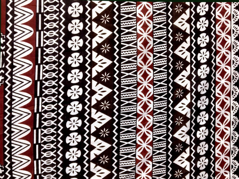 Fijian Tapa Polyester Fabric | Islands Fabric