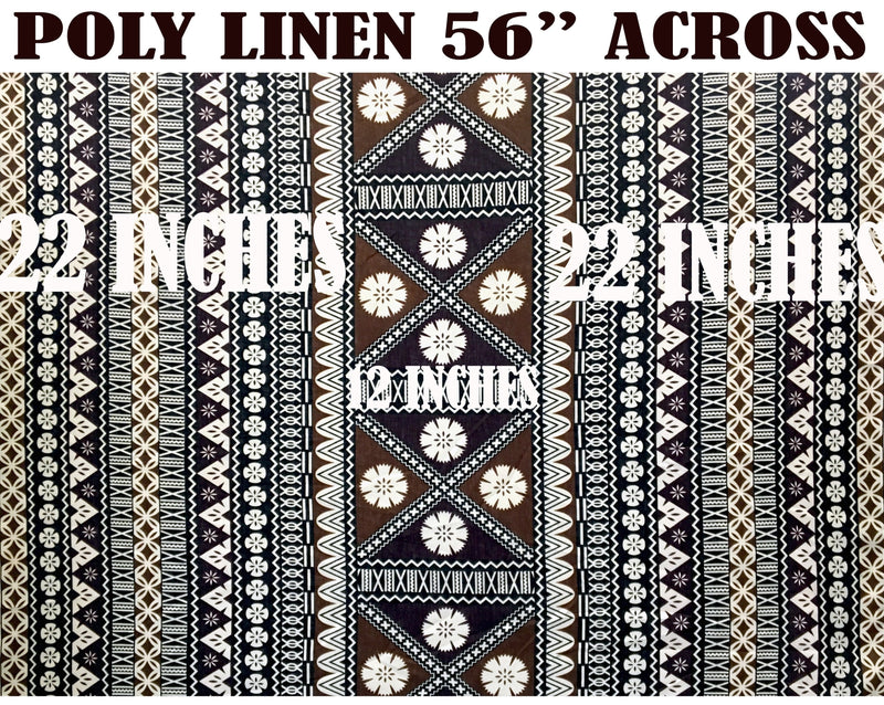 Fijian Tapa Polyester Fabric | Islands Fabric