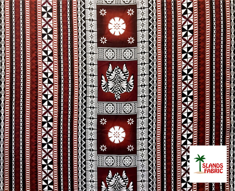 Fiji Turtle Border Poly Linen Fabric | Islands Fabric