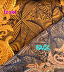 Front and Back of Paradise Floral Vines Cotton Fabric