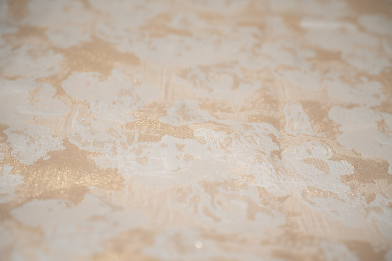 Peachy Clouds Metallic Brocade Fabric | Blue Moon Fabrics