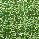 Lime Green & Green Plumeria Flower Polyester Fabric