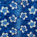 Royal Plumeria Traditional Tattoo background Peachskin Fabric