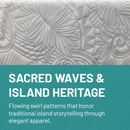 Polynesian Tribal Embossed Fabric | Polyester | Islands Fabric