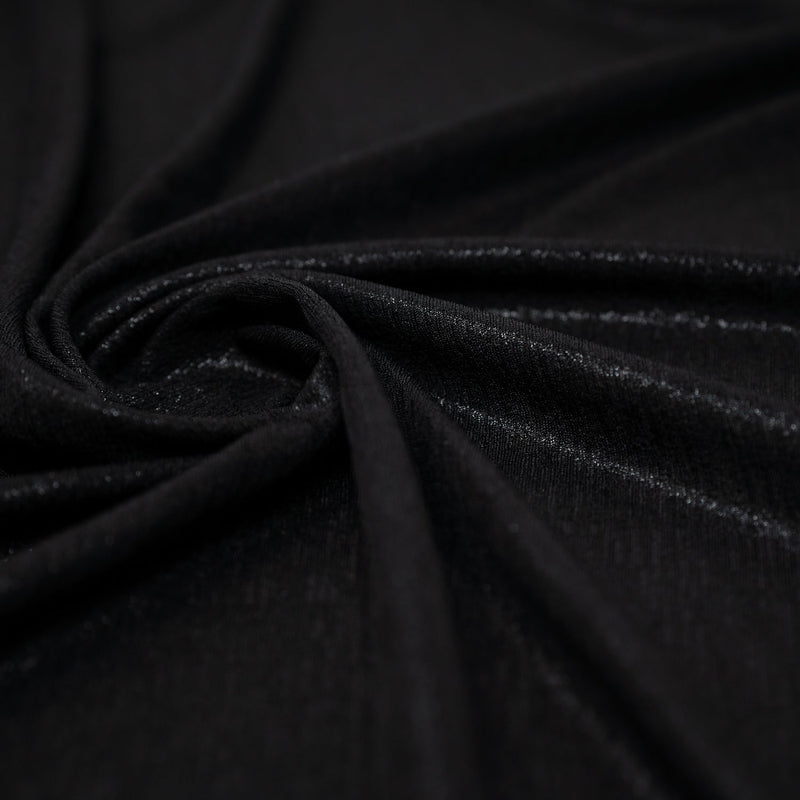 Posh Titanium Foiled Slinky Jacquard Fabric | Blue Moon Fabrics
